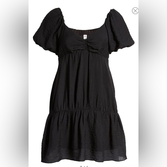 BP. Puff Sleeve Black Taffeta Mini Dress Size S (4-6) NWT - Picture 6 of 13